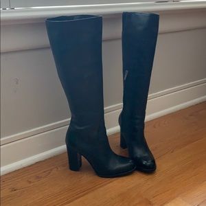 Sam Edelman Regina Black leather high heel boots